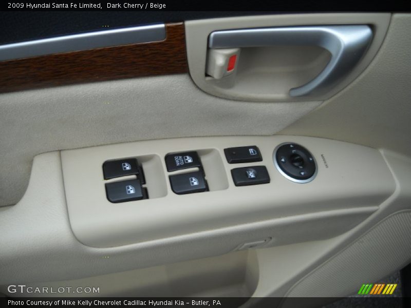 Dark Cherry / Beige 2009 Hyundai Santa Fe Limited