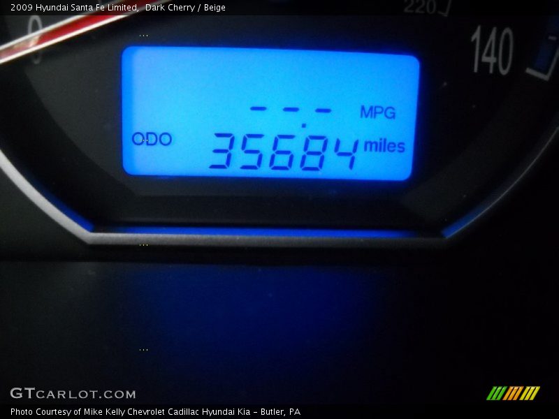 Dark Cherry / Beige 2009 Hyundai Santa Fe Limited
