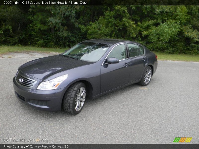 Blue Slate Metallic / Stone Gray 2007 Infiniti G 35 Sedan