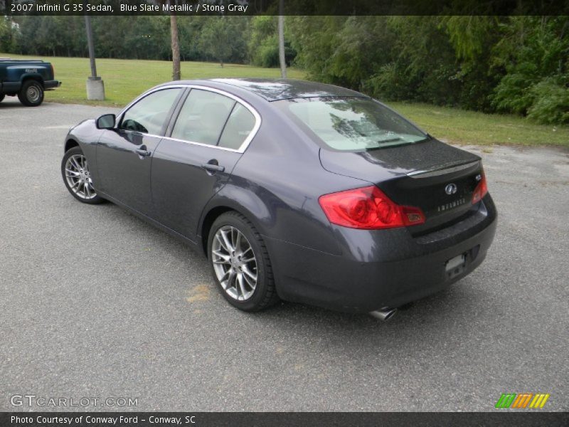 Blue Slate Metallic / Stone Gray 2007 Infiniti G 35 Sedan