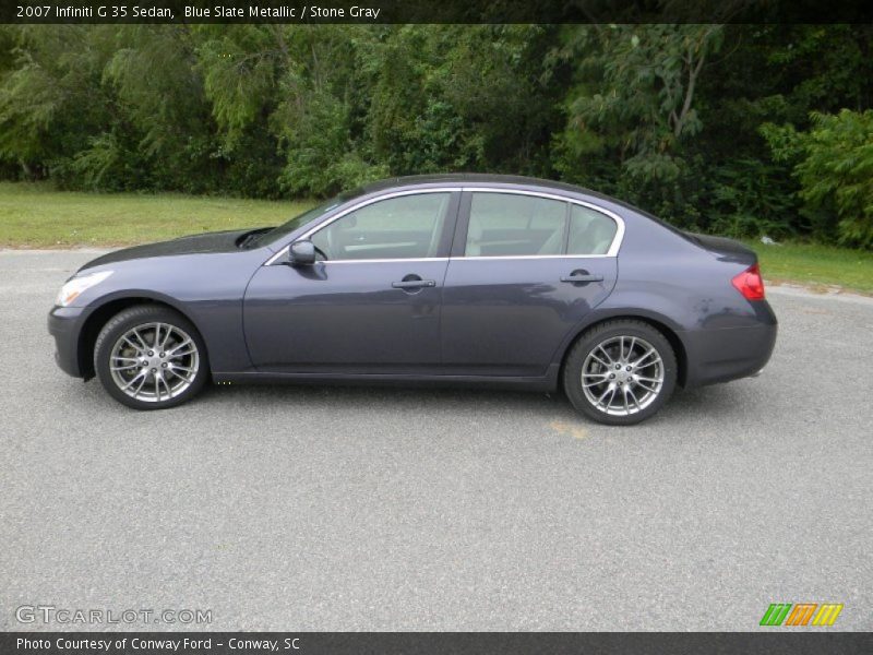 Blue Slate Metallic / Stone Gray 2007 Infiniti G 35 Sedan