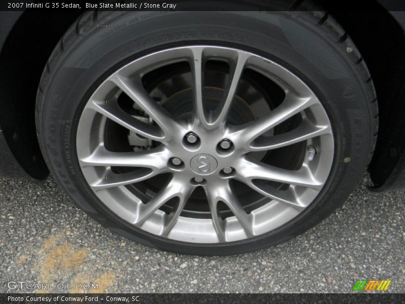 Blue Slate Metallic / Stone Gray 2007 Infiniti G 35 Sedan