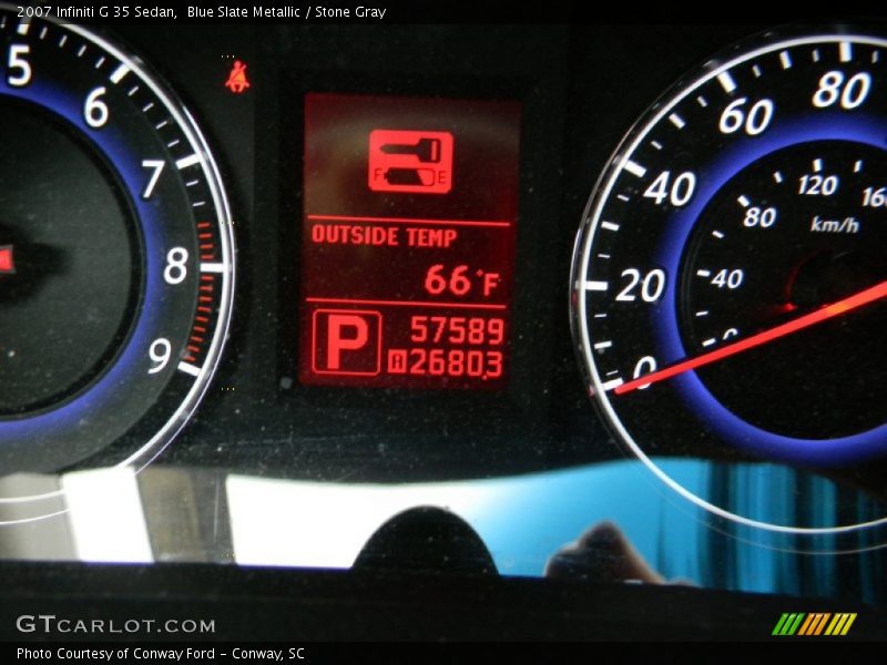 Blue Slate Metallic / Stone Gray 2007 Infiniti G 35 Sedan