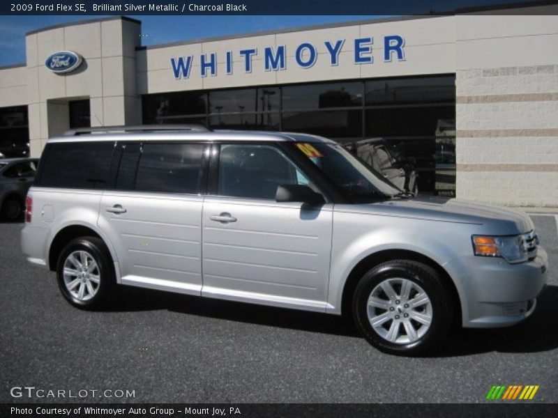 Brilliant Silver Metallic / Charcoal Black 2009 Ford Flex SE