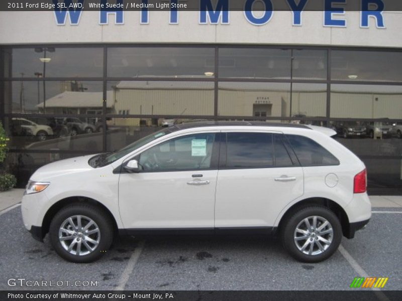 White Suede / Medium Light Stone 2011 Ford Edge SEL AWD