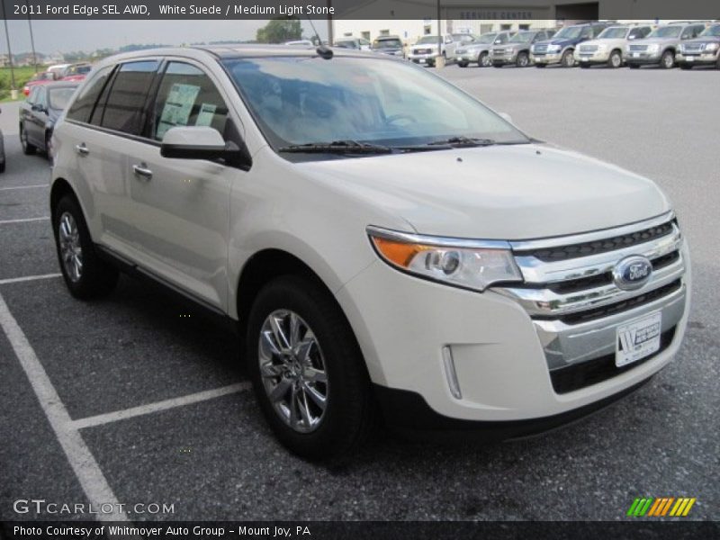 White Suede / Medium Light Stone 2011 Ford Edge SEL AWD