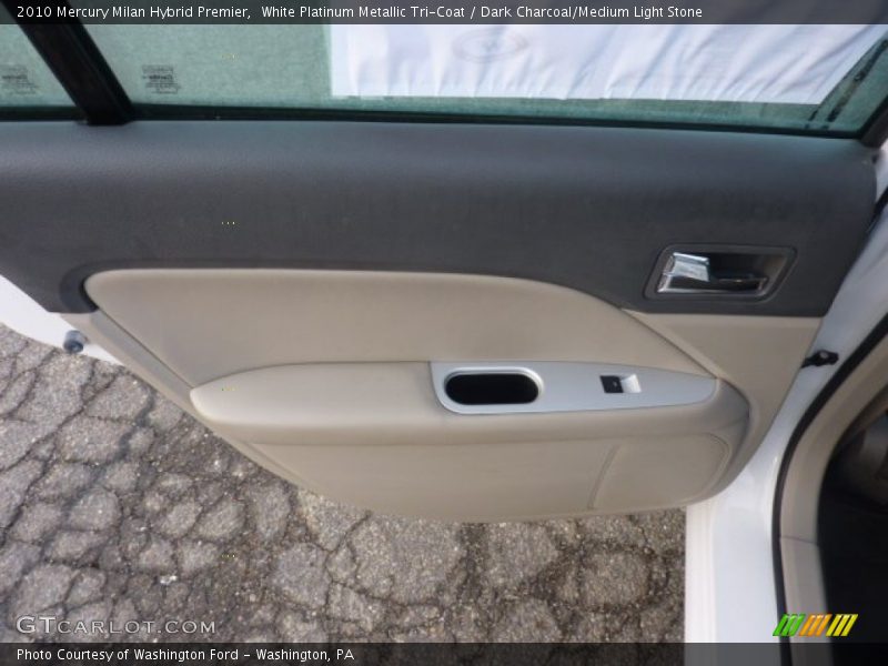 White Platinum Metallic Tri-Coat / Dark Charcoal/Medium Light Stone 2010 Mercury Milan Hybrid Premier