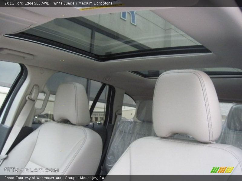 White Suede / Medium Light Stone 2011 Ford Edge SEL AWD
