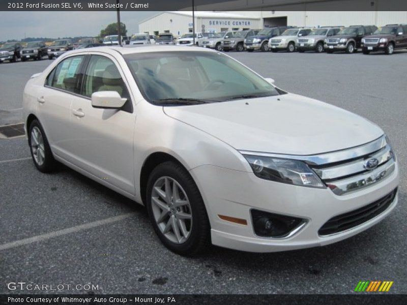 White Suede / Camel 2012 Ford Fusion SEL V6