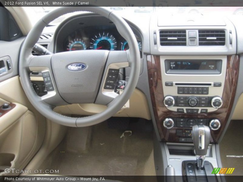 White Suede / Camel 2012 Ford Fusion SEL V6