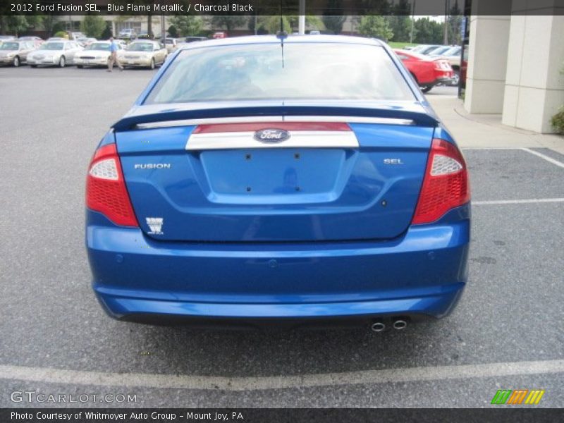 Blue Flame Metallic / Charcoal Black 2012 Ford Fusion SEL
