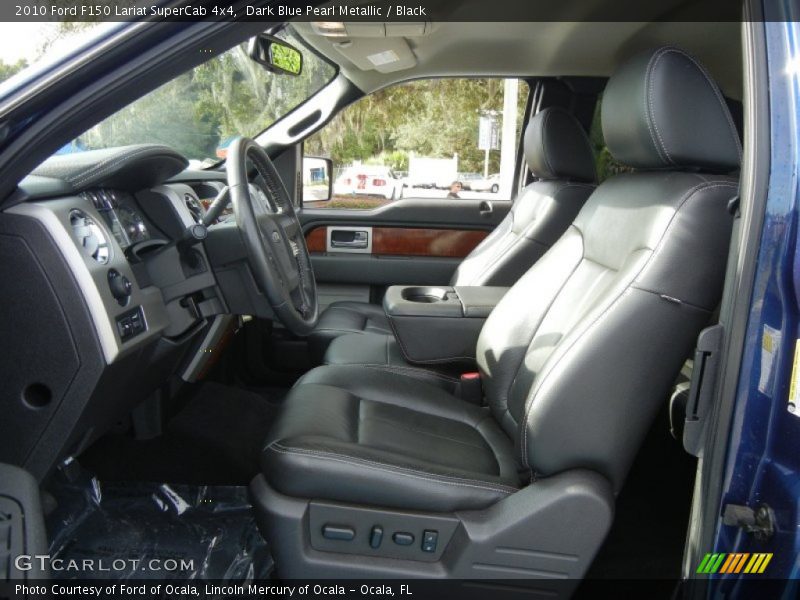 Dark Blue Pearl Metallic / Black 2010 Ford F150 Lariat SuperCab 4x4