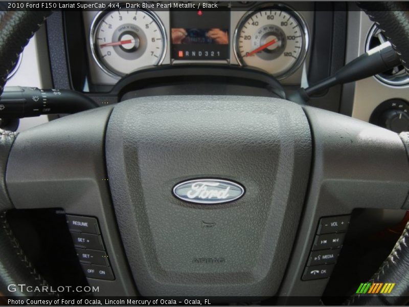 Dark Blue Pearl Metallic / Black 2010 Ford F150 Lariat SuperCab 4x4