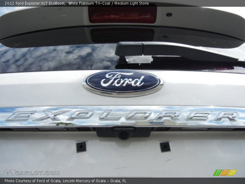 White Platinum Tri-Coat / Medium Light Stone 2012 Ford Explorer XLT EcoBoost