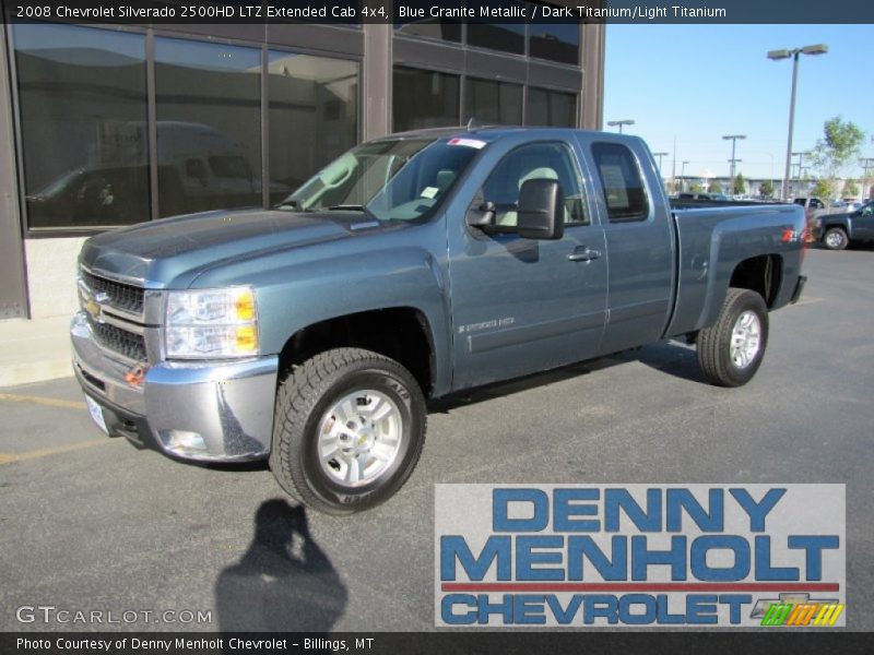Blue Granite Metallic / Dark Titanium/Light Titanium 2008 Chevrolet Silverado 2500HD LTZ Extended Cab 4x4
