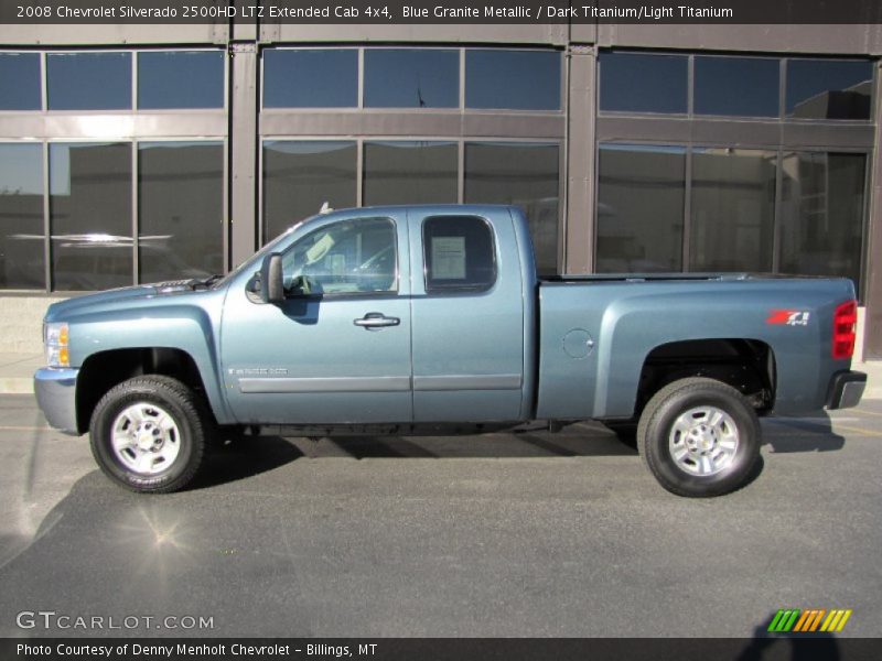 Blue Granite Metallic / Dark Titanium/Light Titanium 2008 Chevrolet Silverado 2500HD LTZ Extended Cab 4x4