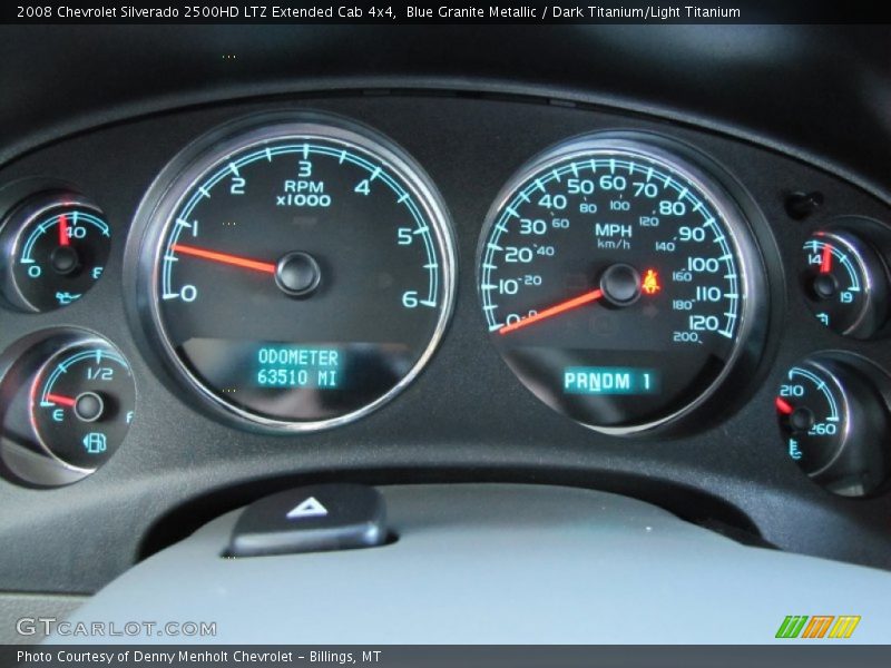 Blue Granite Metallic / Dark Titanium/Light Titanium 2008 Chevrolet Silverado 2500HD LTZ Extended Cab 4x4