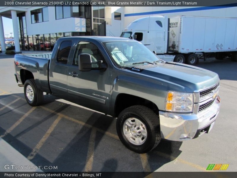 Blue Granite Metallic / Dark Titanium/Light Titanium 2008 Chevrolet Silverado 2500HD LTZ Extended Cab 4x4