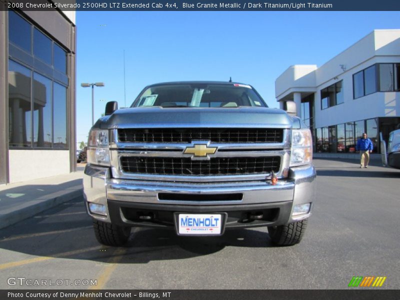 Blue Granite Metallic / Dark Titanium/Light Titanium 2008 Chevrolet Silverado 2500HD LTZ Extended Cab 4x4