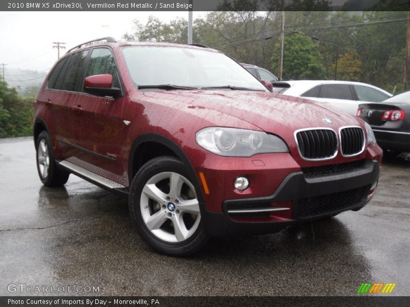 Vermilion Red Metallic / Sand Beige 2010 BMW X5 xDrive30i