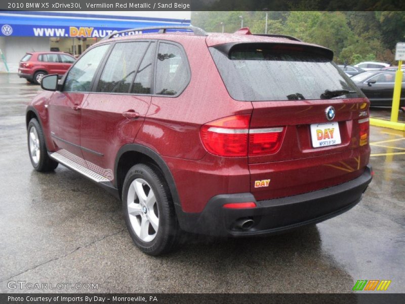Vermilion Red Metallic / Sand Beige 2010 BMW X5 xDrive30i