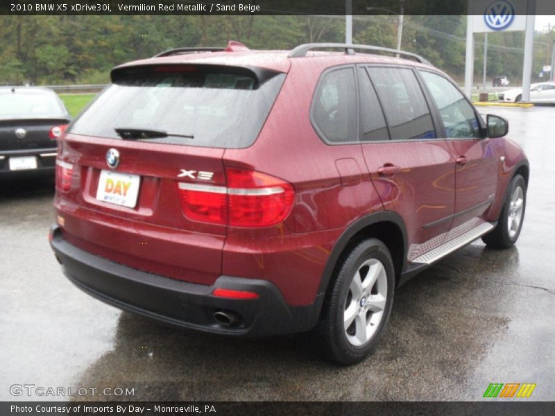 Vermilion Red Metallic / Sand Beige 2010 BMW X5 xDrive30i