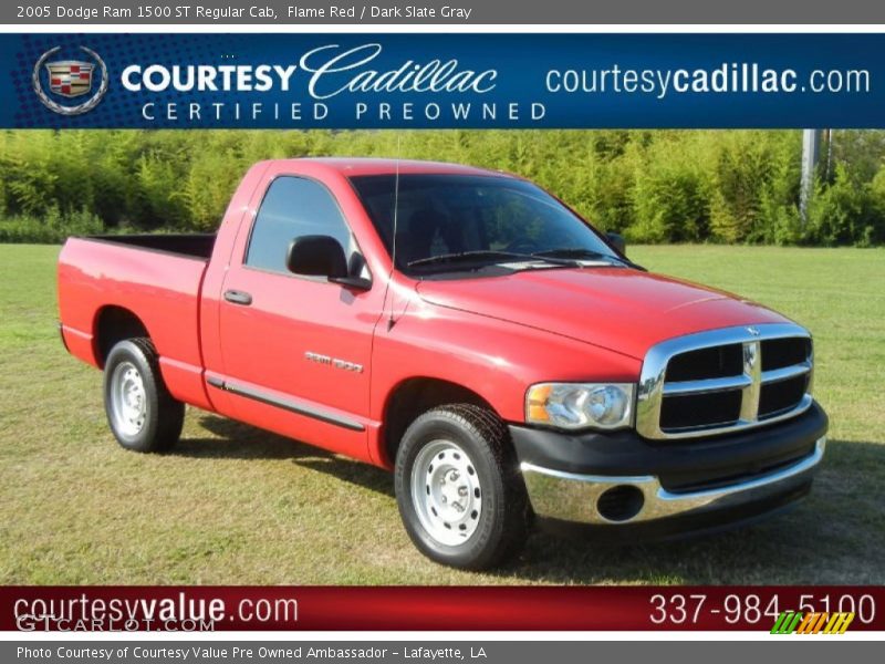 Flame Red / Dark Slate Gray 2005 Dodge Ram 1500 ST Regular Cab