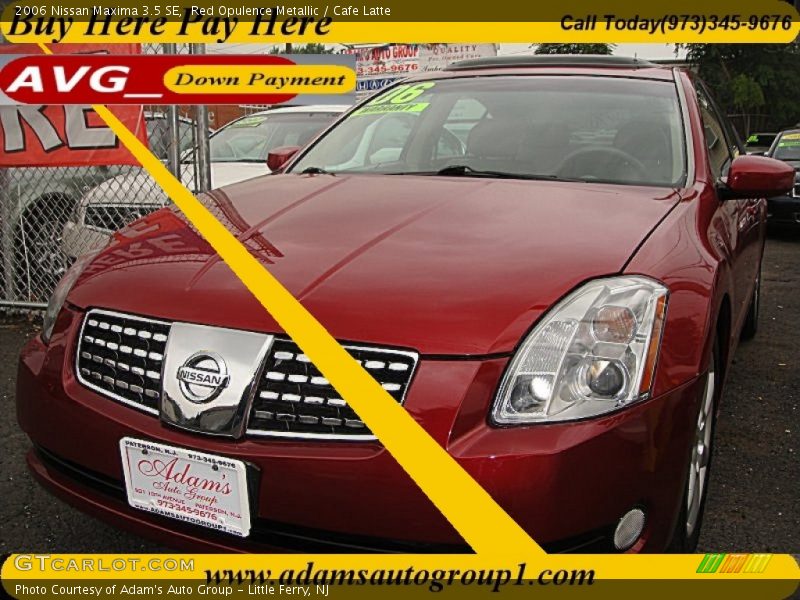 Red Opulence Metallic / Cafe Latte 2006 Nissan Maxima 3.5 SE