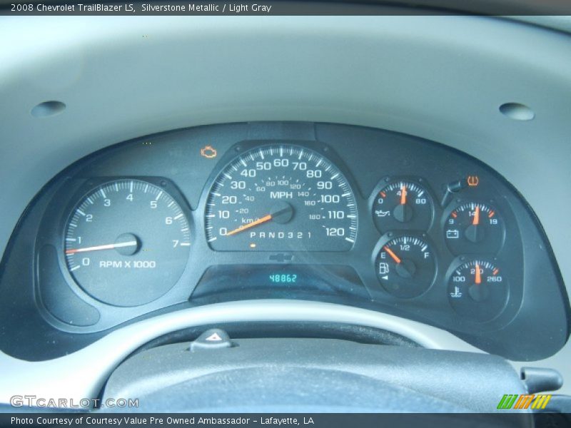 Silverstone Metallic / Light Gray 2008 Chevrolet TrailBlazer LS