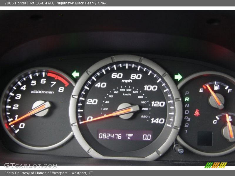 Nighthawk Black Pearl / Gray 2006 Honda Pilot EX-L 4WD