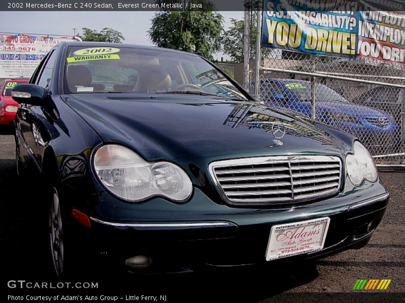 Everest Green Metallic / Java 2002 Mercedes-Benz C 240 Sedan