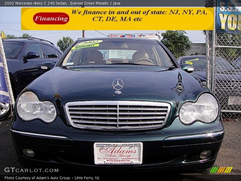 Everest Green Metallic / Java 2002 Mercedes-Benz C 240 Sedan
