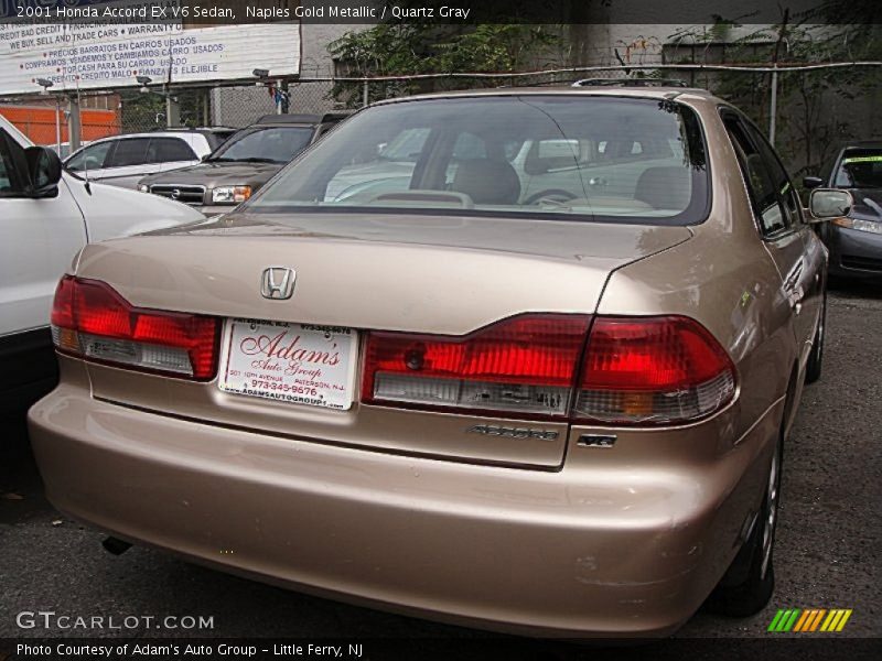 Naples Gold Metallic / Quartz Gray 2001 Honda Accord EX V6 Sedan