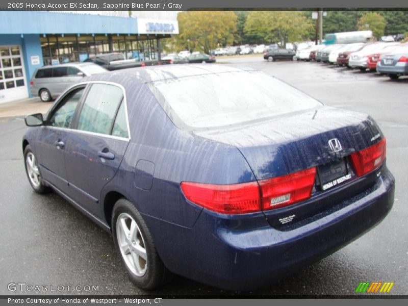 Sapphire Blue Pearl / Gray 2005 Honda Accord EX Sedan