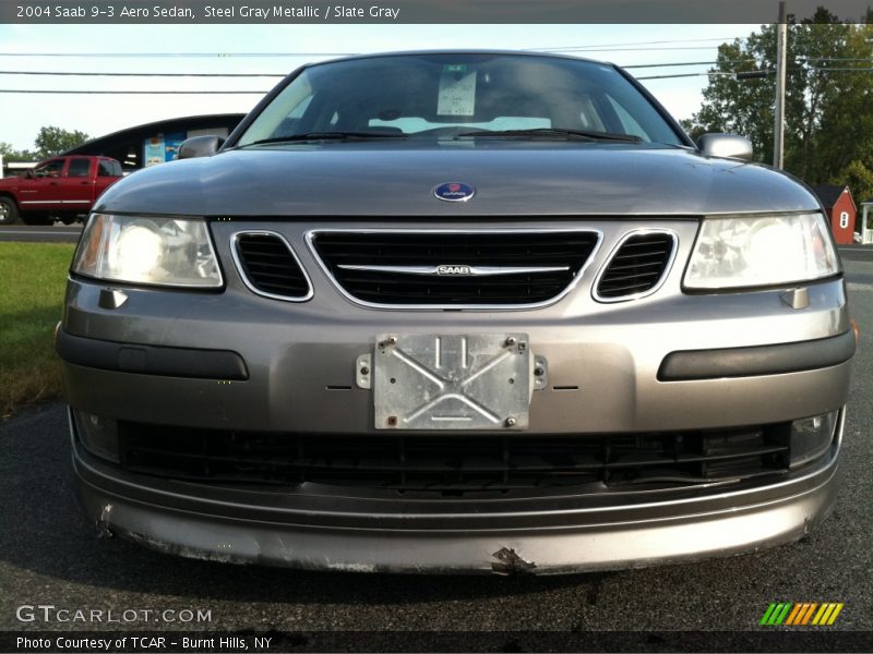 Steel Gray Metallic / Slate Gray 2004 Saab 9-3 Aero Sedan