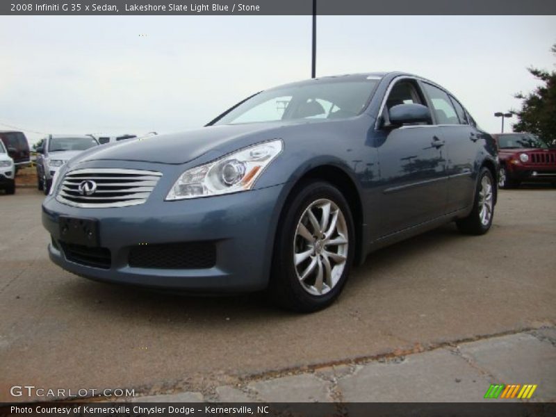 Lakeshore Slate Light Blue / Stone 2008 Infiniti G 35 x Sedan
