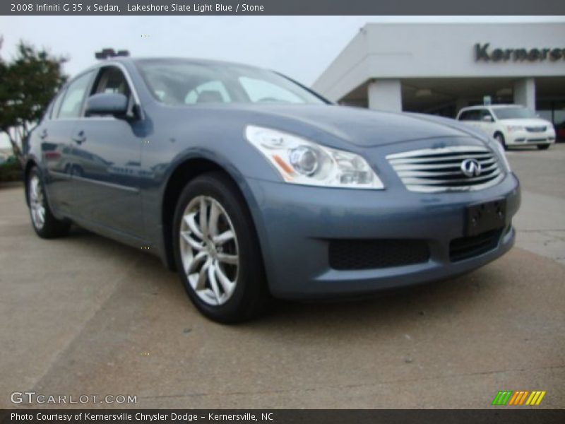 Lakeshore Slate Light Blue / Stone 2008 Infiniti G 35 x Sedan
