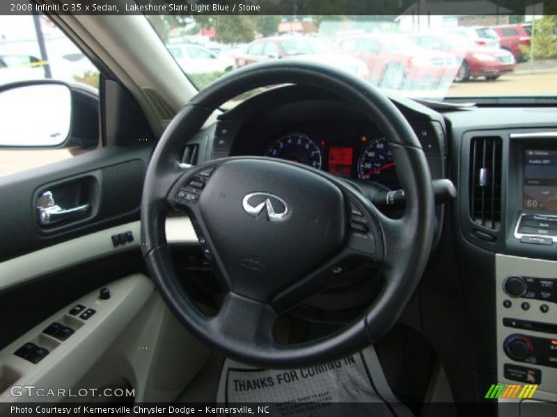 Lakeshore Slate Light Blue / Stone 2008 Infiniti G 35 x Sedan