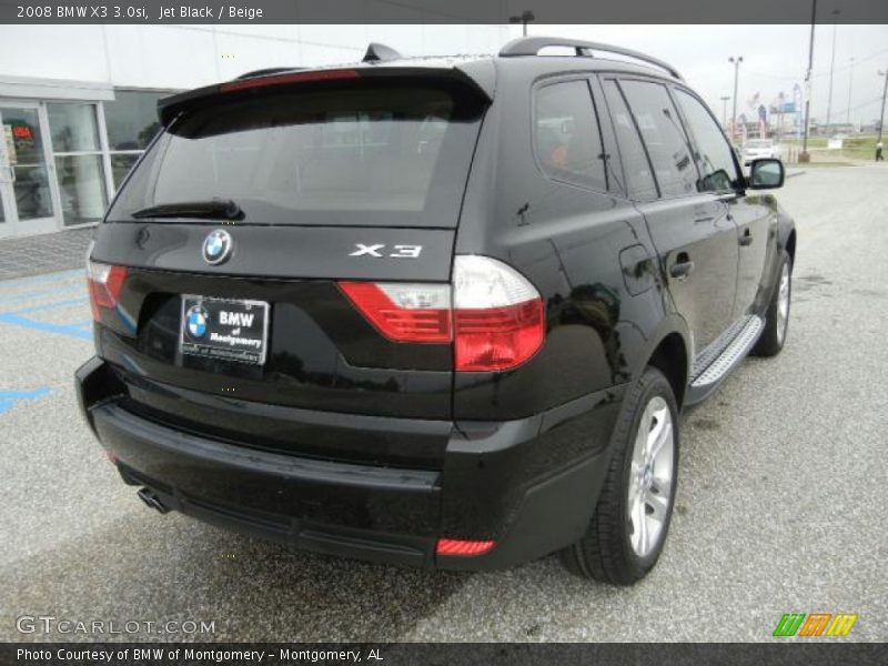 Jet Black / Beige 2008 BMW X3 3.0si