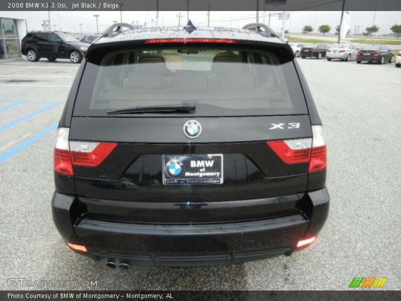 Jet Black / Beige 2008 BMW X3 3.0si