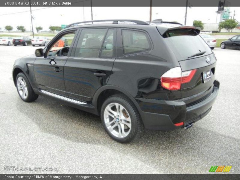 Jet Black / Beige 2008 BMW X3 3.0si