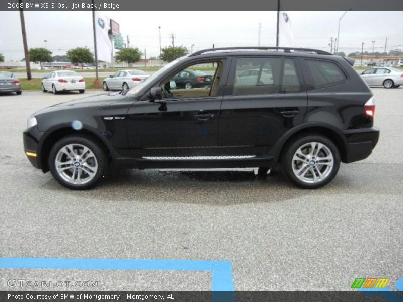 Jet Black / Beige 2008 BMW X3 3.0si