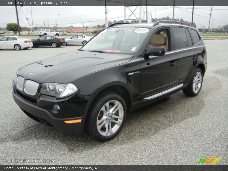 Jet Black / Beige 2008 BMW X3 3.0si