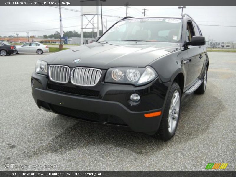 Jet Black / Beige 2008 BMW X3 3.0si