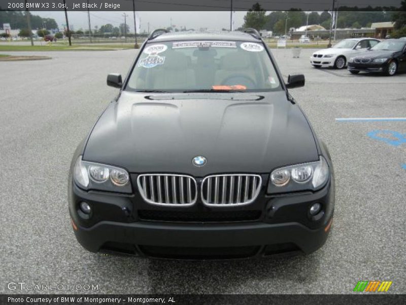 Jet Black / Beige 2008 BMW X3 3.0si
