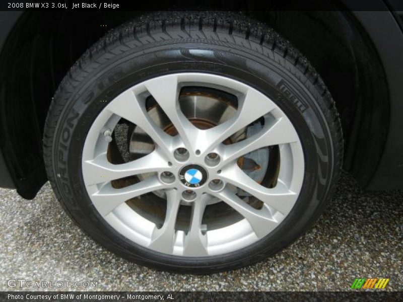 Jet Black / Beige 2008 BMW X3 3.0si