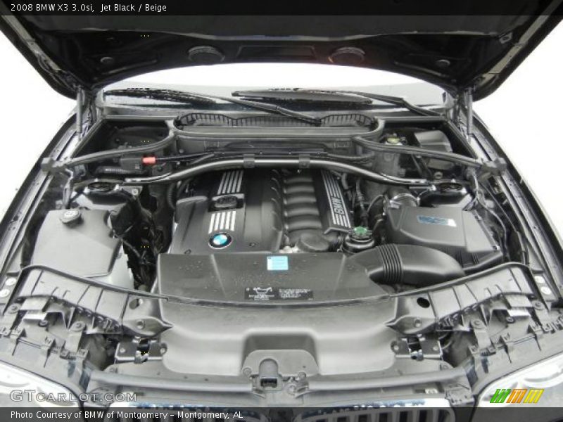 Jet Black / Beige 2008 BMW X3 3.0si