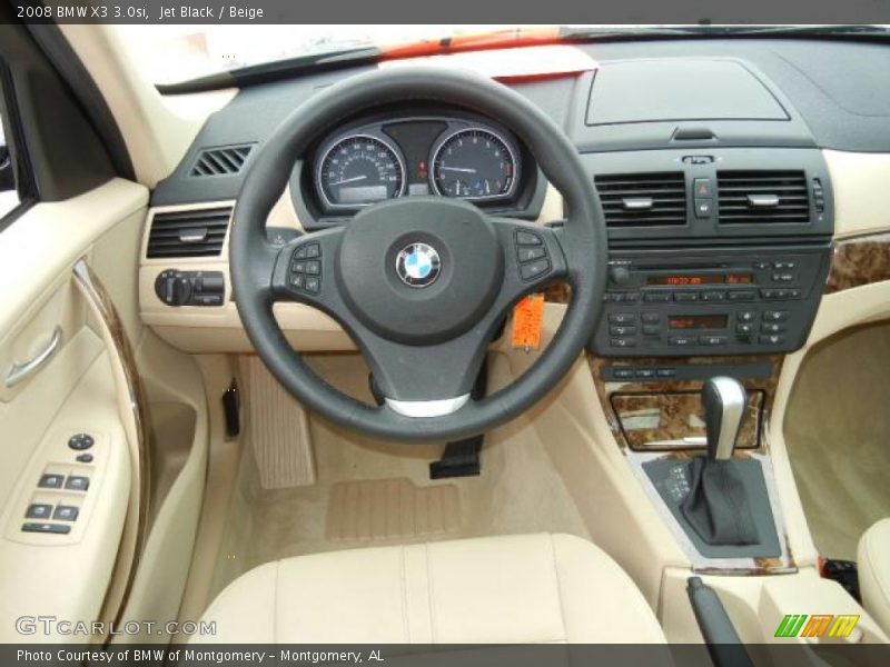 Jet Black / Beige 2008 BMW X3 3.0si