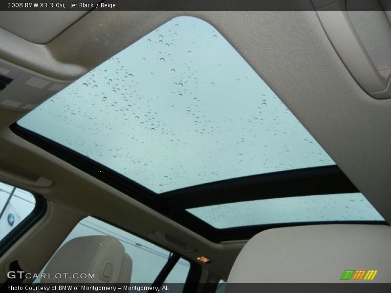 Jet Black / Beige 2008 BMW X3 3.0si
