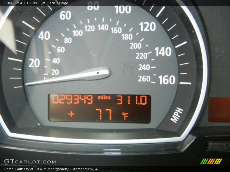 Jet Black / Beige 2008 BMW X3 3.0si